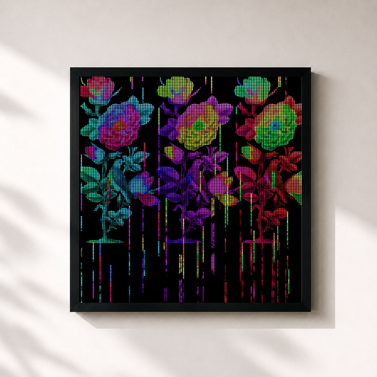 #noir Tableau carré de l'album Bloom Innocent (Horizontalism Sessions) de Fink, cadre noir 32x32 cm