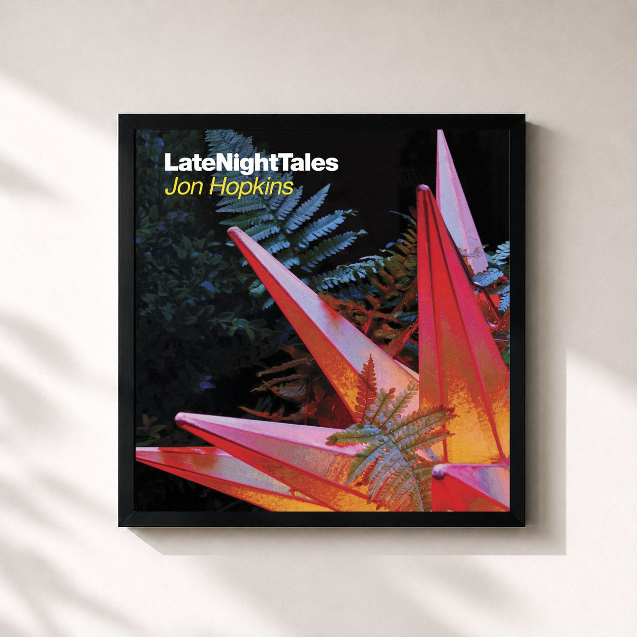 #noir Tableau carré de l'album Late Night Tales: Jon Hopkins de Jon Hopkins, cadre noir 32x32 cm