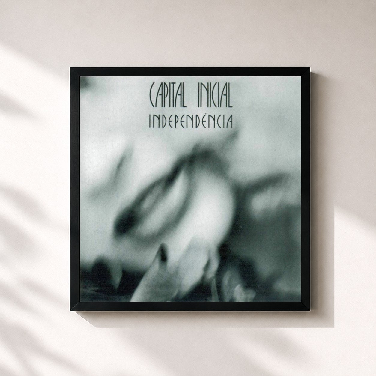 #noir Tableau carré de l'album Independência de Capital Inicial, cadre noir 32x32 cm