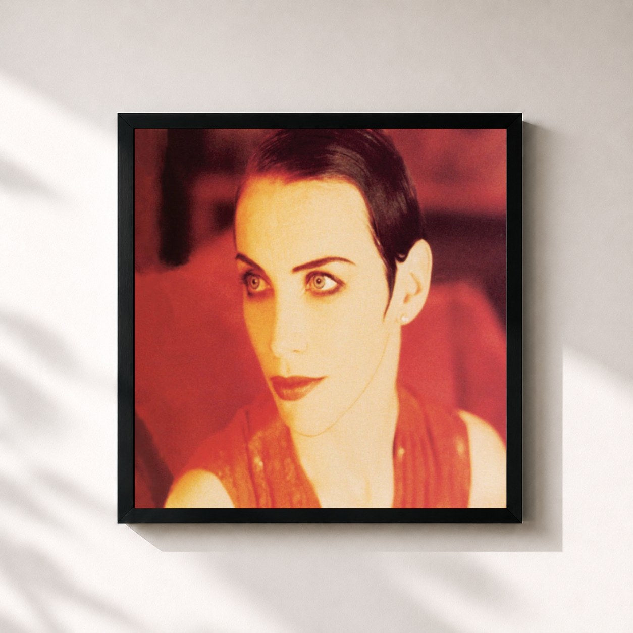 #noir Tableau carré de l'album Dance Vault Mixes - Little Bird (1st Set of Mixes) de Annie Lennox, cadre noir 32x32 cm