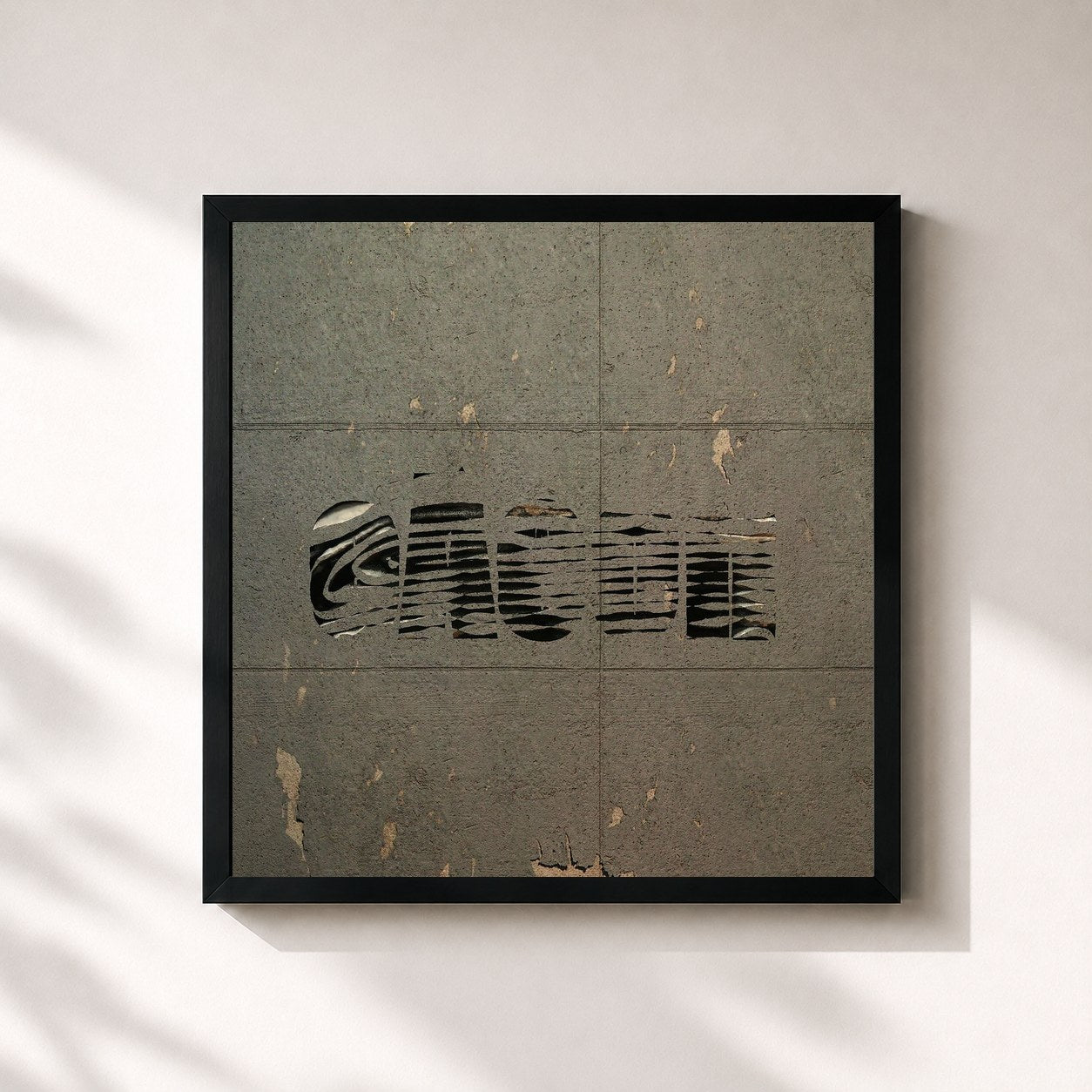 #noir Tableau carré de l'album Guilt-Free de eAeon, cadre noir 32x32 cm