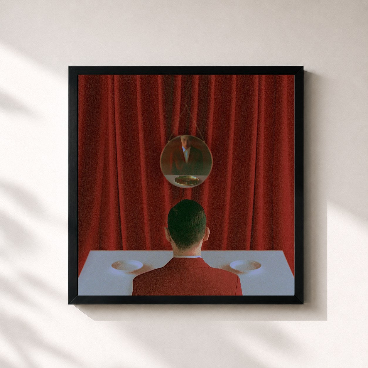 #noir Tableau carré de l'album The Blind Star de Bewhy, cadre noir 32x32 cm