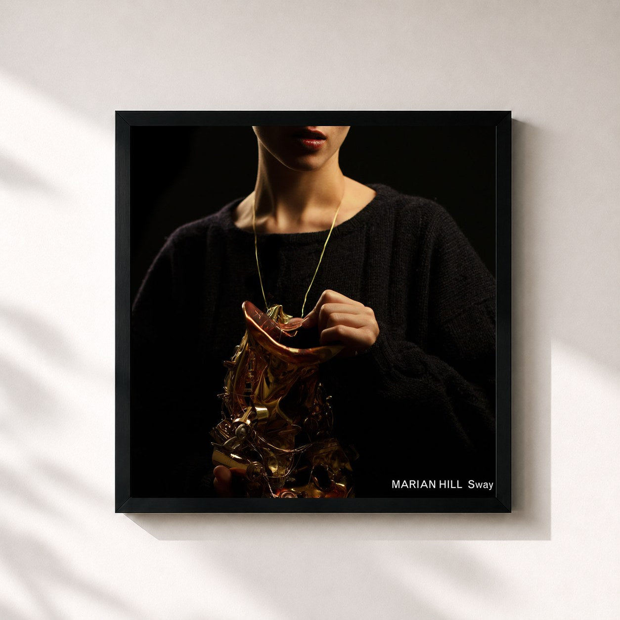 #noir Tableau carré de l'album Sway de Marian Hill, cadre noir 32x32 cm