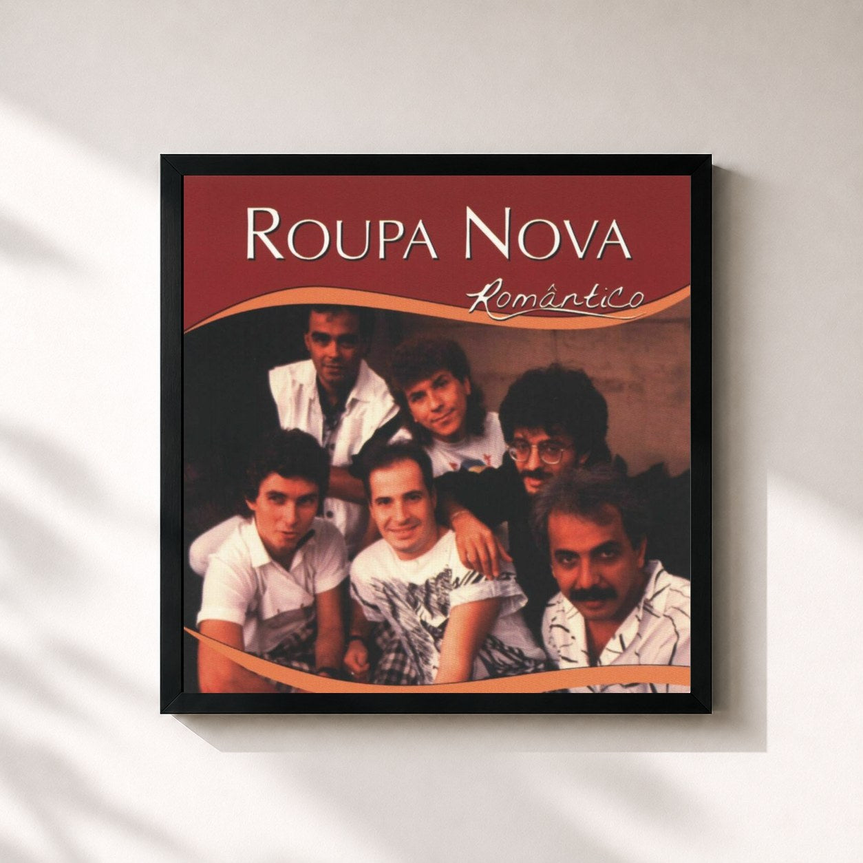 #noir Tableau carré de l'album Série Romântico - Roupa Nova de Roupa Nova, cadre noir 32x32 cm
