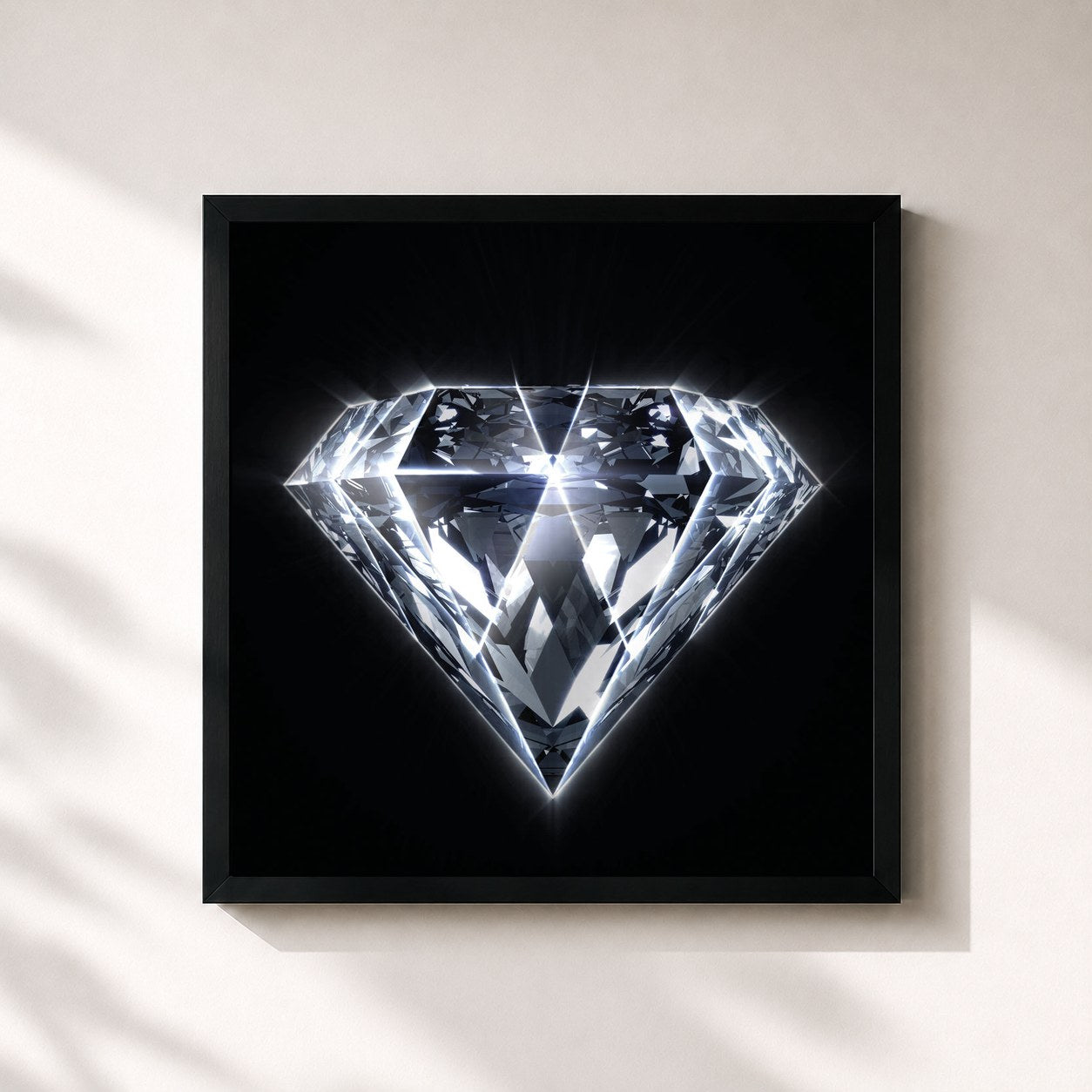 #noir Tableau carré de l'album LOVE SHOT – The 5th Album Repackage de EXO, cadre noir 32x32 cm