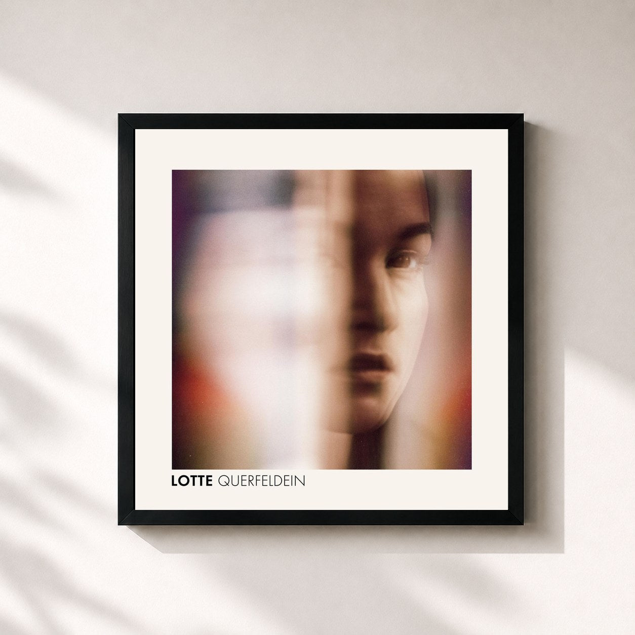 #noir Tableau carré de l'album Querfeldein de LOTTE, cadre noir 32x32 cm