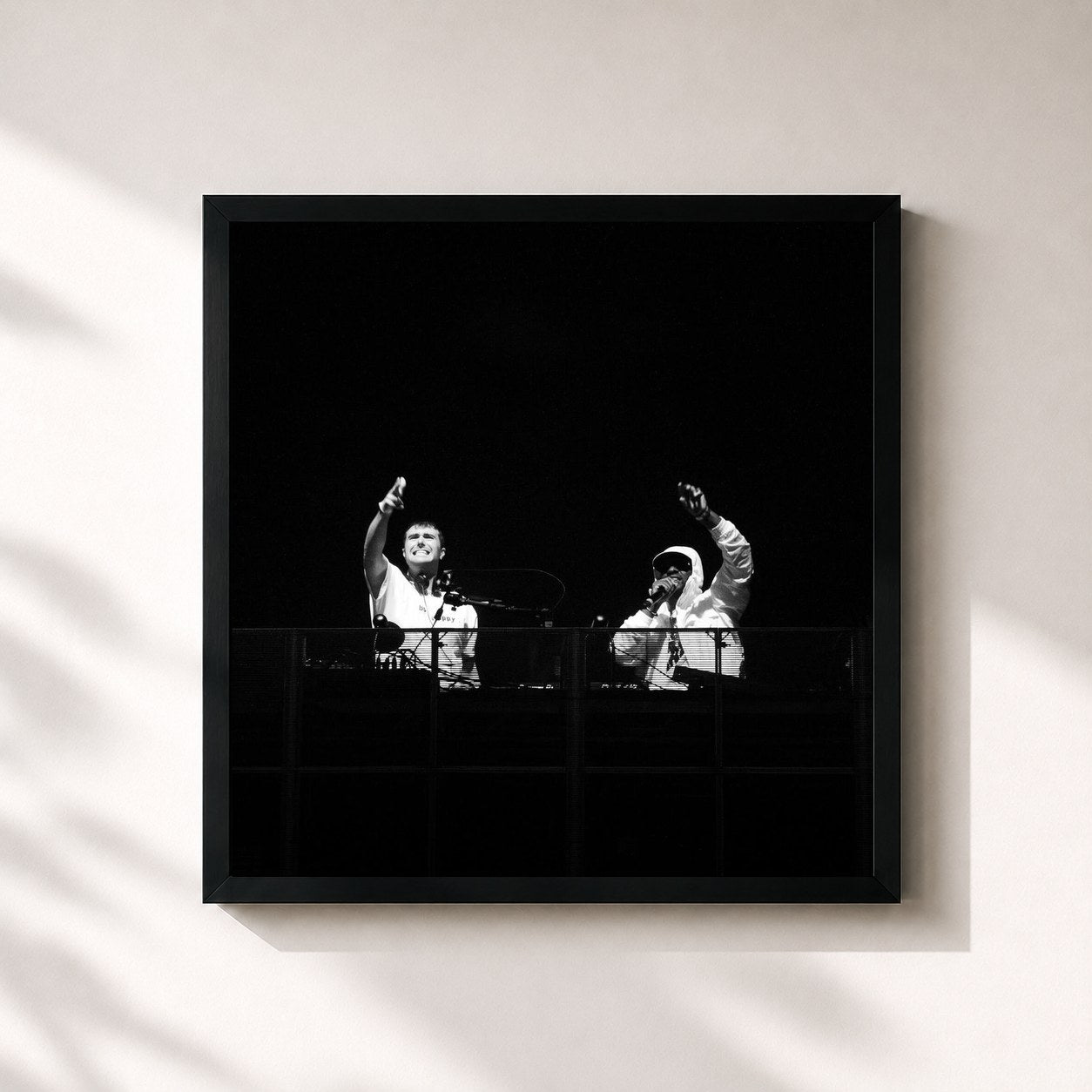 #noir Tableau carré de l'album Skepta .. Fred de Skepta, cadre noir 32x32 cm
