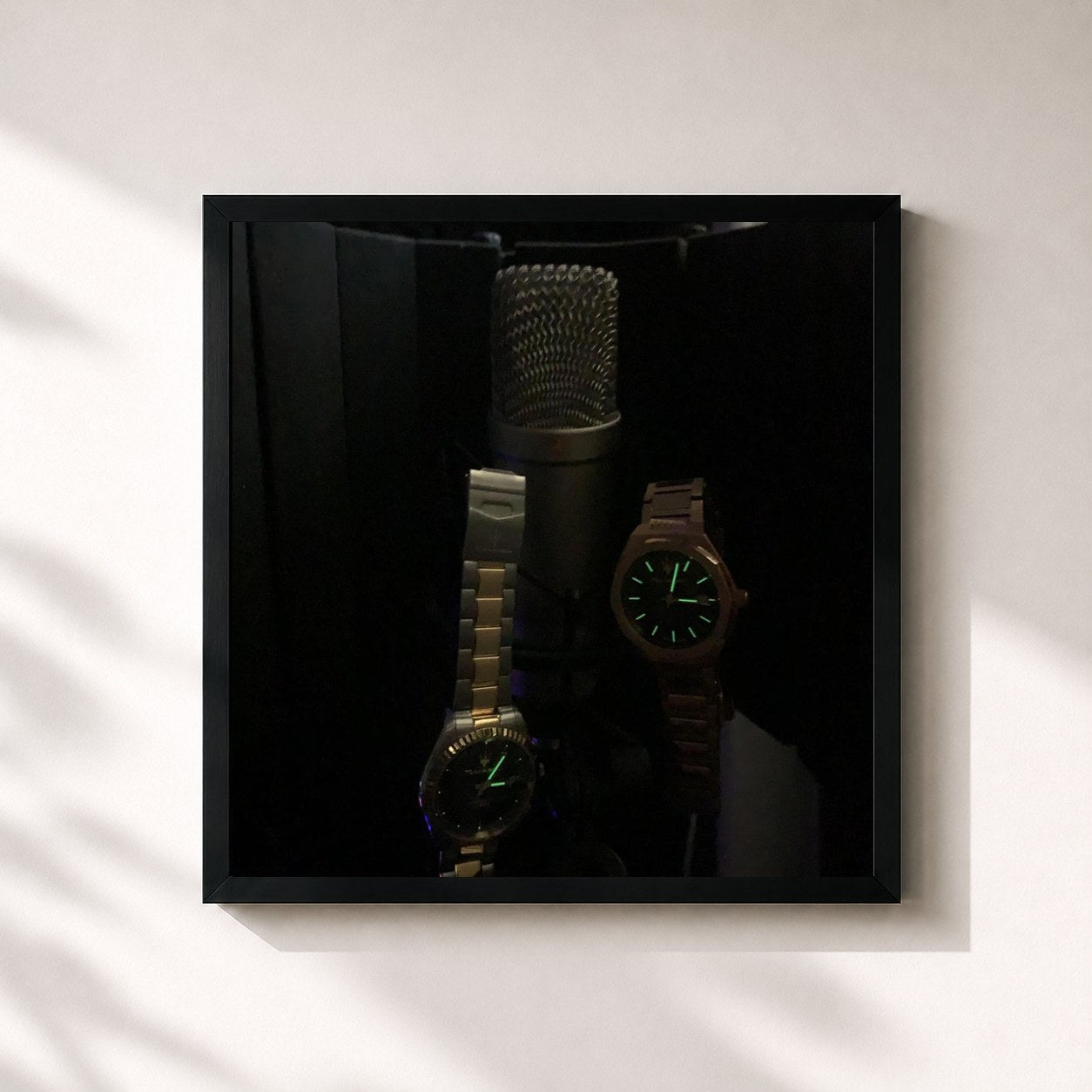 #noir Tableau carré de l'album 2 Times de RV, cadre noir 32x32 cm