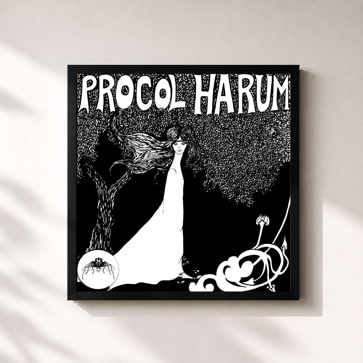 #noir Tableau carré de l'album Procol Harum (2009 Remaster) de Procol Harum, cadre noir 32x32 cm