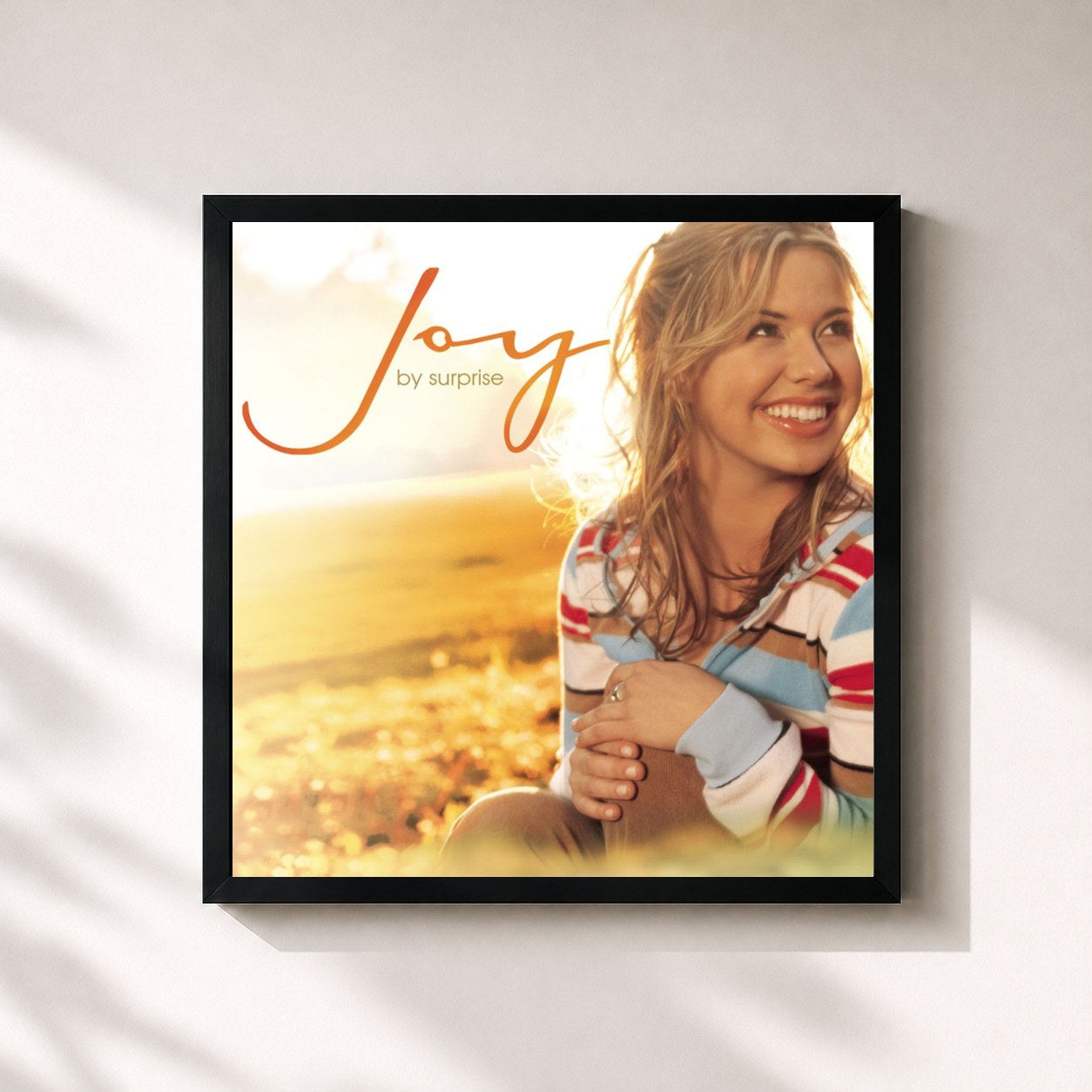 #noir Tableau carré de l'album By Surprise de Joy Williams, cadre noir 32x32 cm