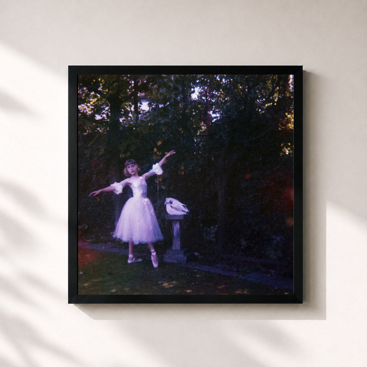 #noir Tableau carré de l'album Visions Of A Life de Wolf Alice, cadre noir 32x32 cm