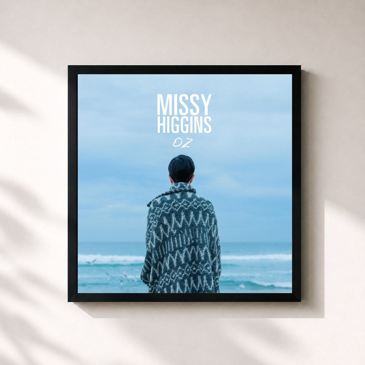 #noir Tableau carré de l'album Oz de Missy Higgins, cadre noir 32x32 cm