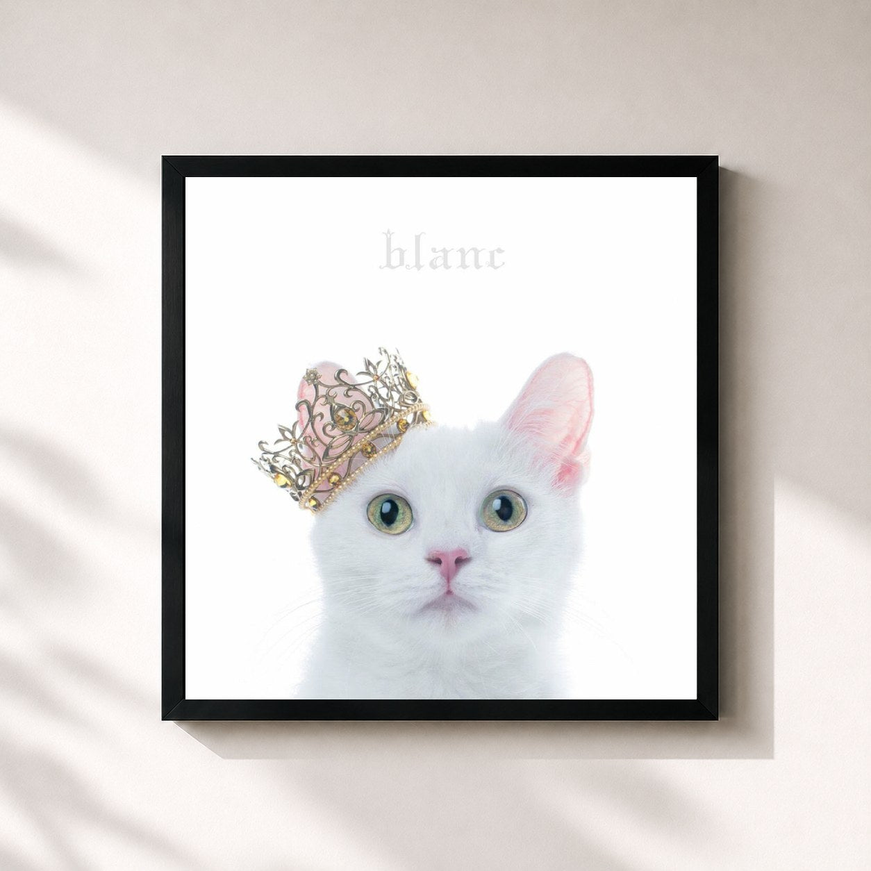 #noir Tableau carré de l'album BEST SELECTION "blanc" de Aimer, cadre noir 32x32 cm