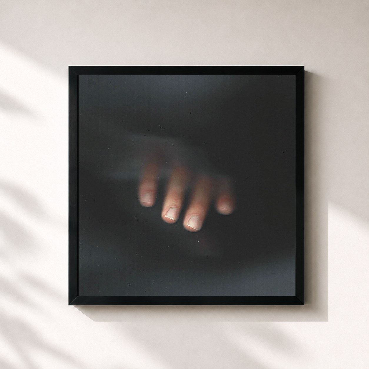 #noir Tableau carré de l'album Motions de Jeremy Zucker, cadre noir 32x32 cm