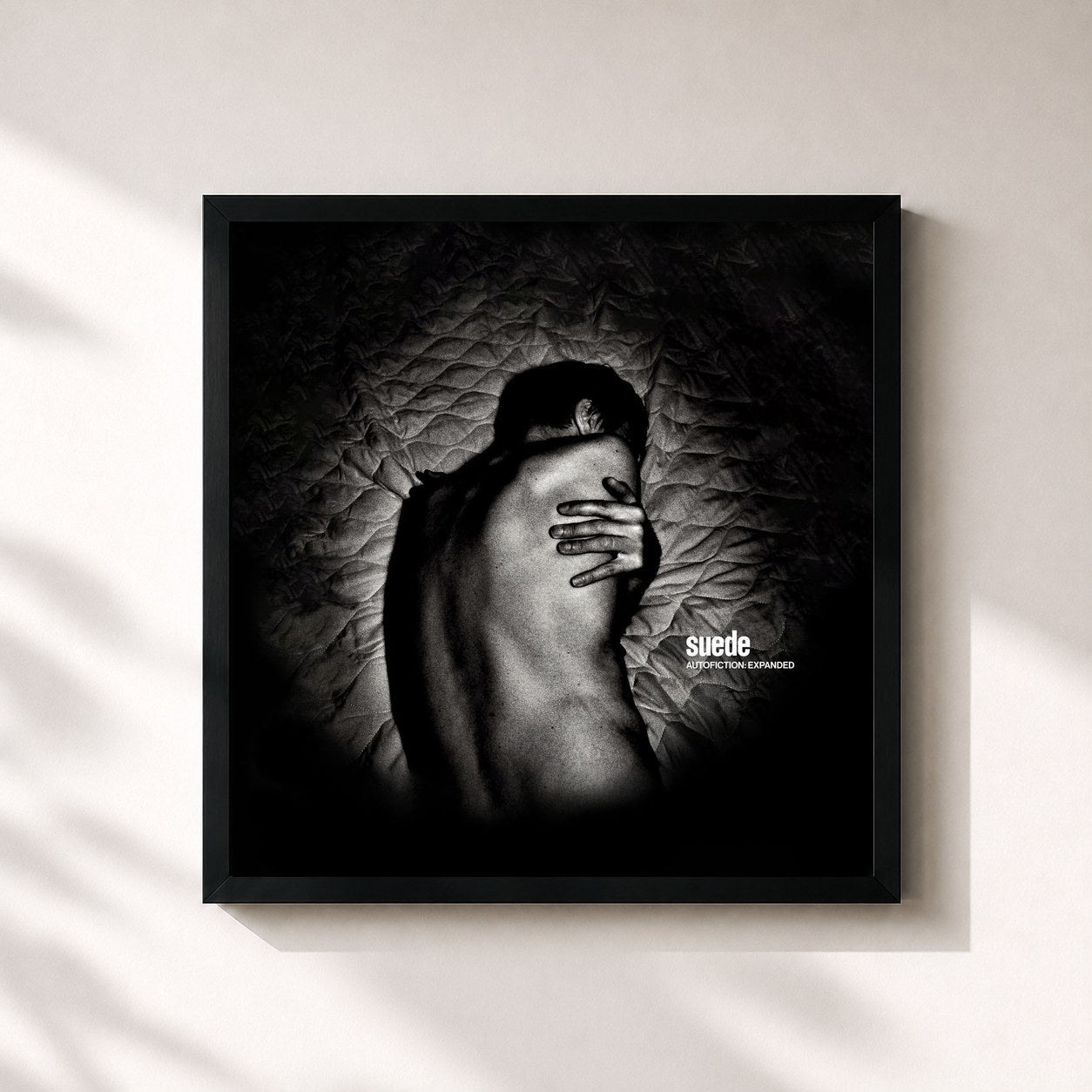 #noir Tableau carré de l'album Autofiction: Expanded de Suede, cadre noir 32x32 cm