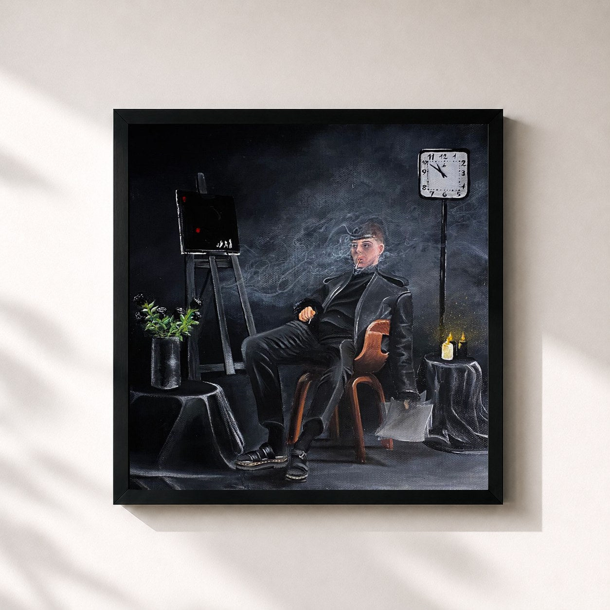 #noir Tableau carré de l'album Monochrome, Vol. 2.1 de LPEE, cadre noir 32x32 cm