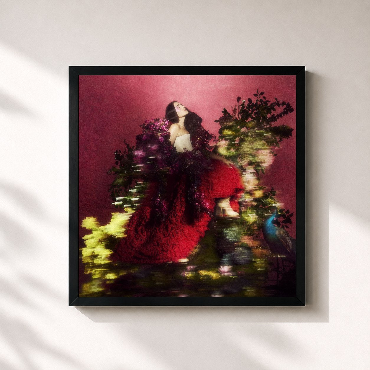 #noir Tableau carré de l'album Superbloom de Jessie Ware, cadre noir 32x32 cm