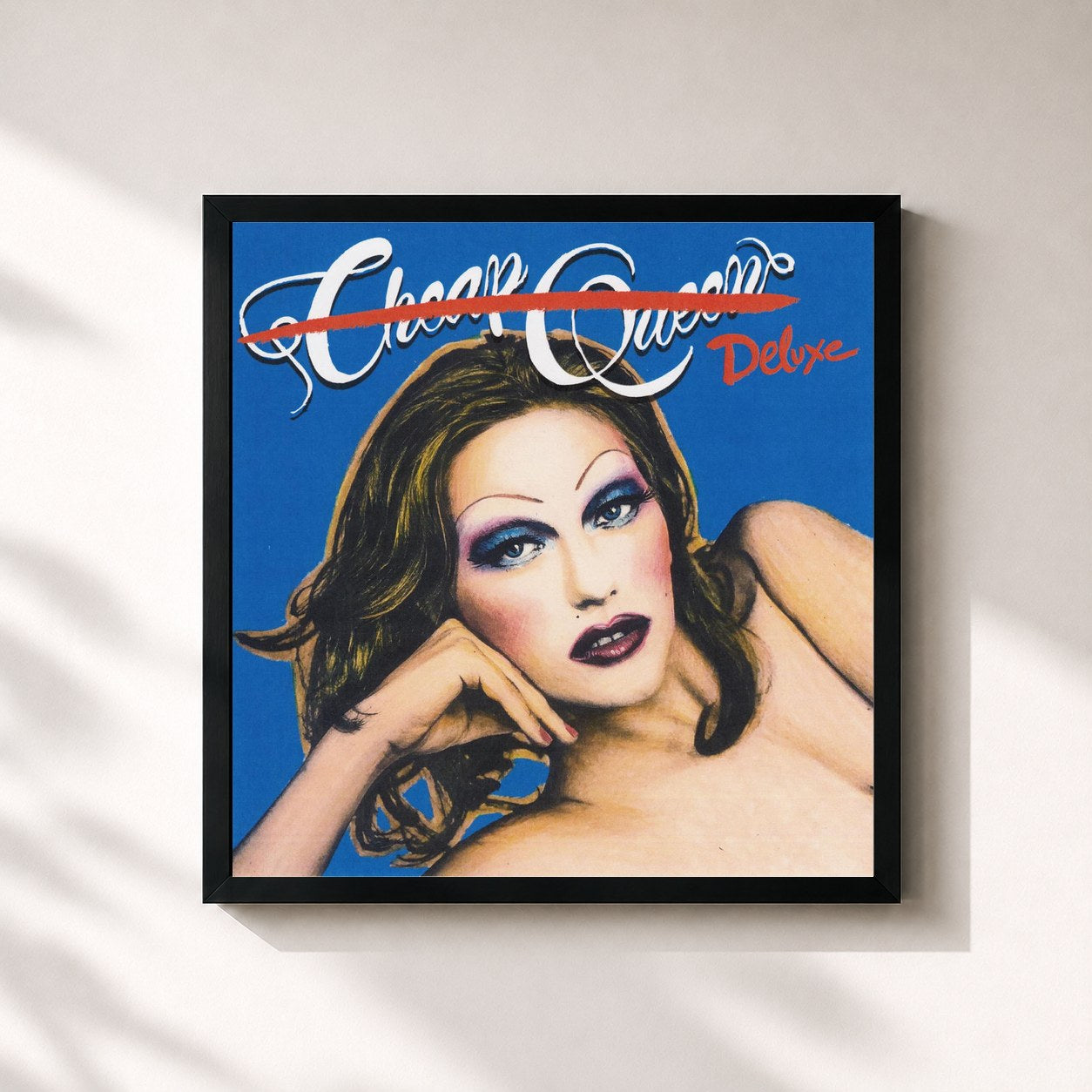 #noir Tableau carré de l'album Cheap Queen (Deluxe) de King Princess, cadre noir 32x32 cm