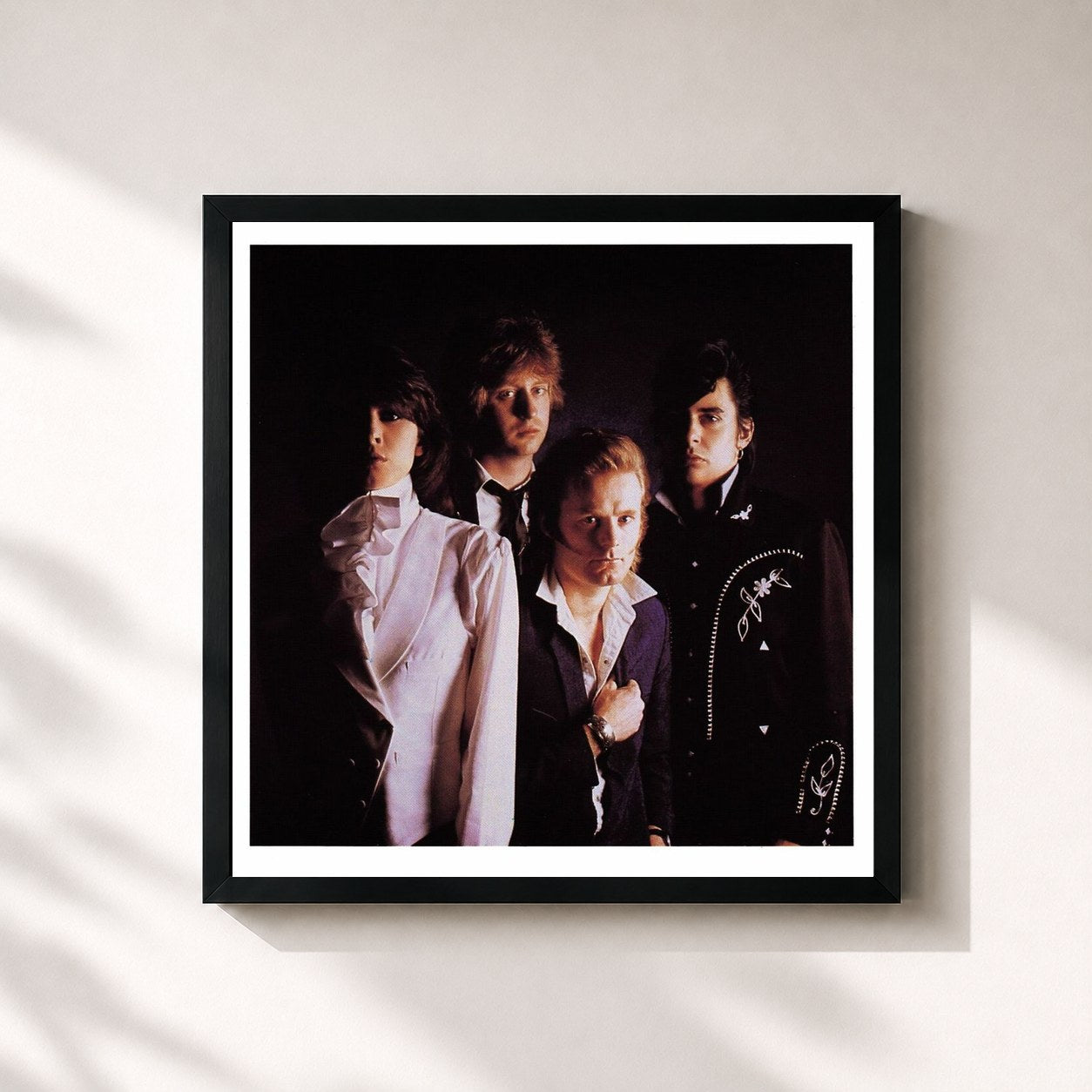 #noir Tableau carré de l'album Pretenders II de Pretenders, cadre noir 32x32 cm