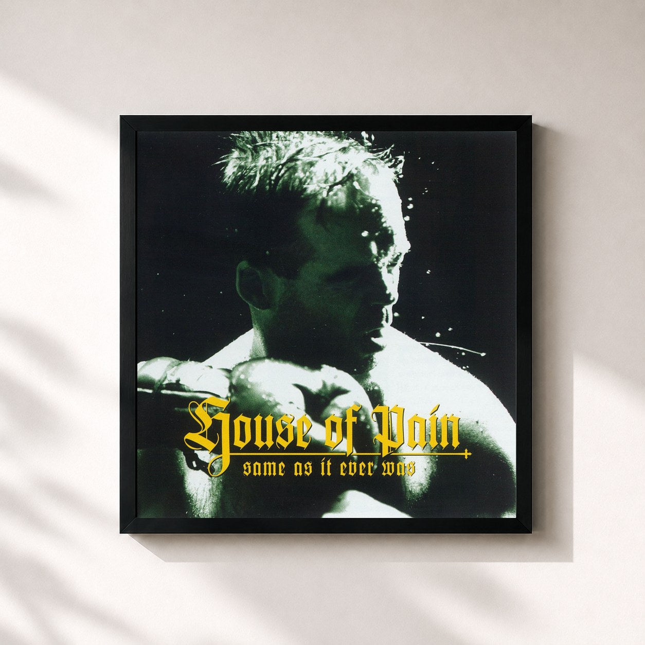 #noir Tableau carré de l'album Same As It Ever Was de House of Pain, cadre noir 32x32 cm