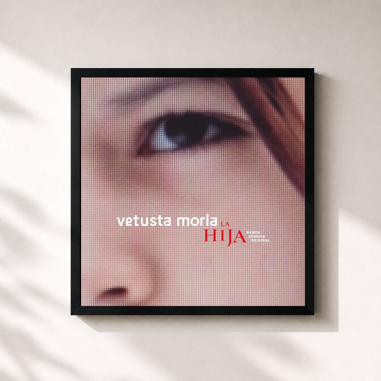 #noir Tableau carré de l'album La Hija de Vetusta Morla, cadre noir 32x32 cm