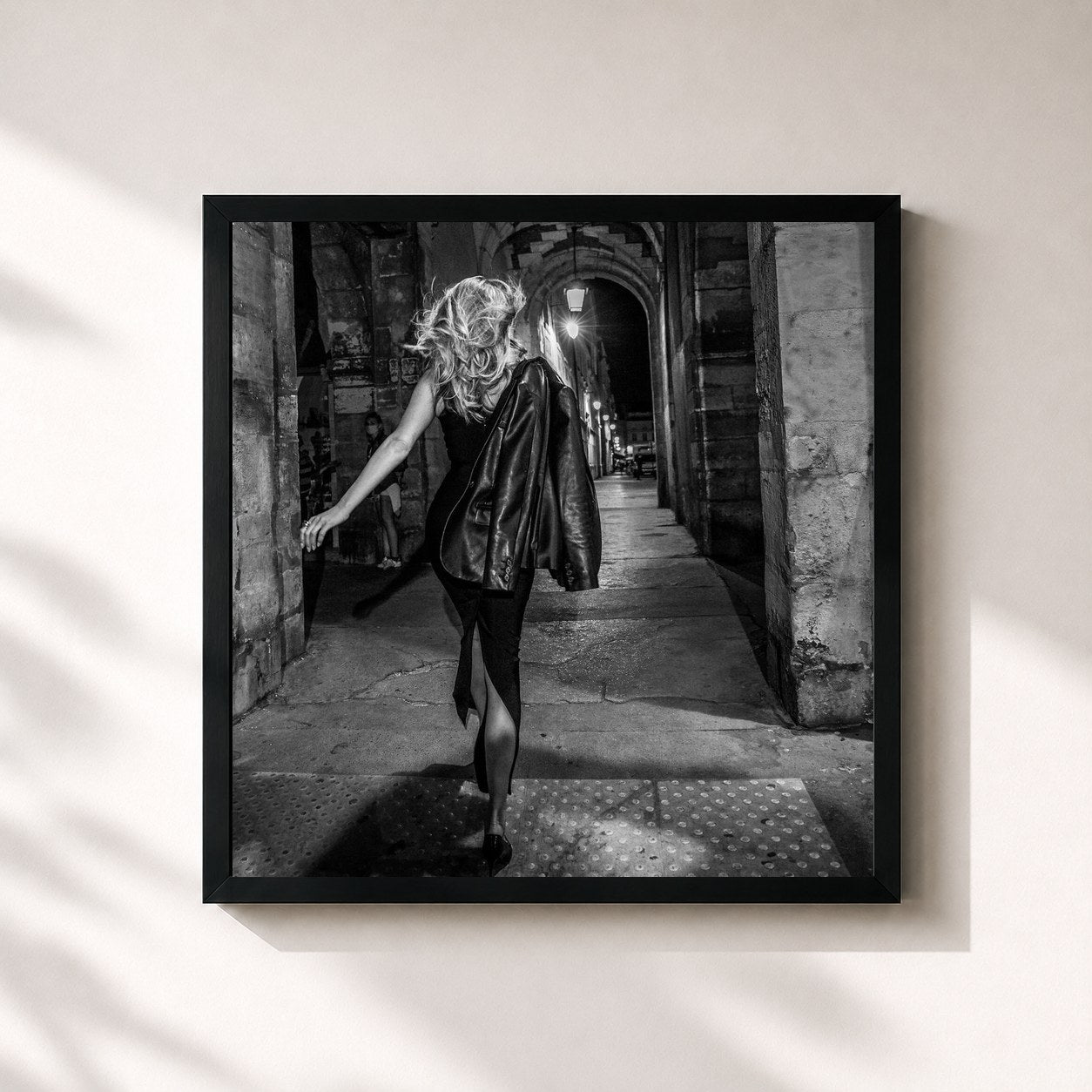 #noir Tableau carré de l'album Sayonara Meu Amor de Melody Gardot, cadre noir 32x32 cm