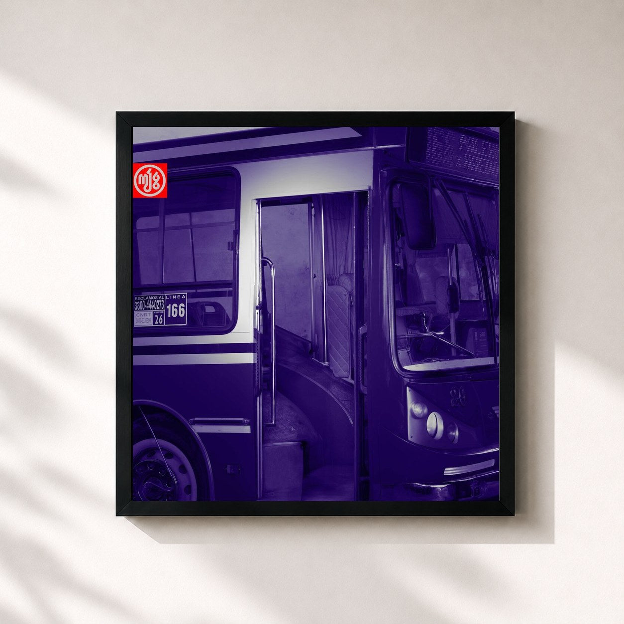 #noir Tableau carré de l'album 166 (DELUXE) retirada de Milo j, cadre noir 32x32 cm