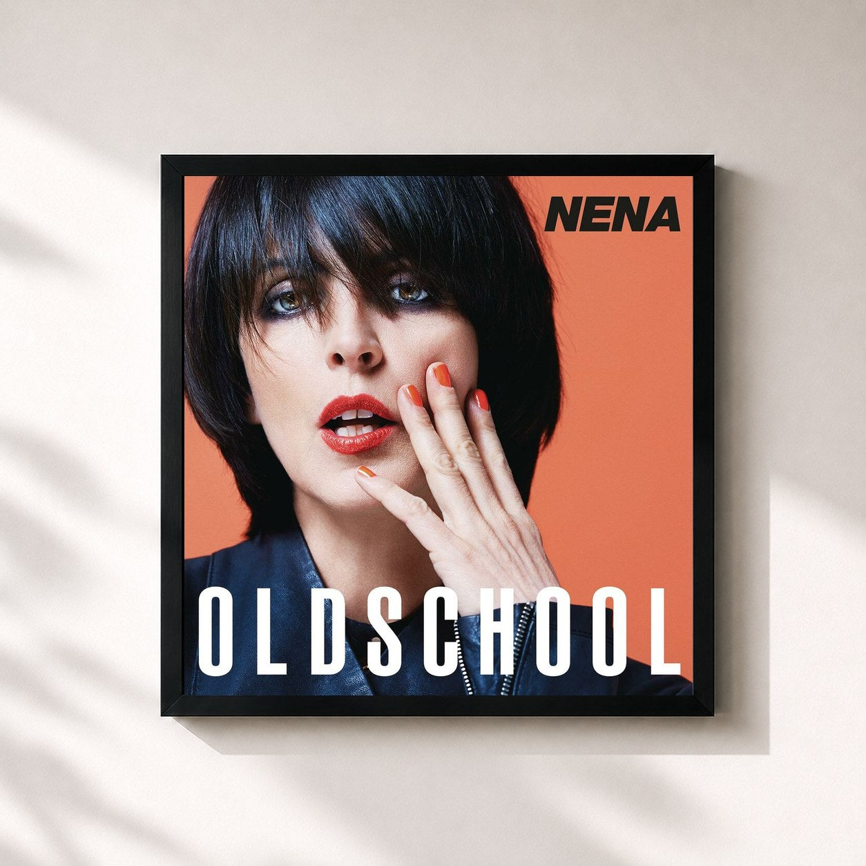 #noir Tableau carré de l'album Oldschool (Deluxe Edition) de Nena, cadre noir 32x32 cm