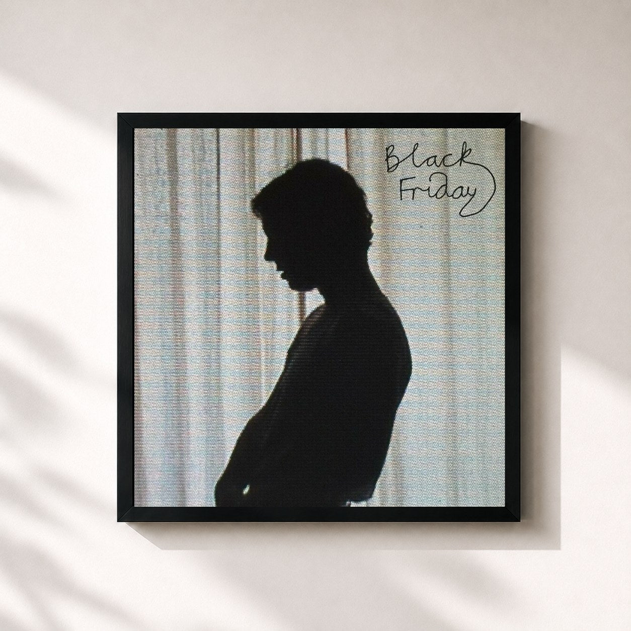 #noir Tableau carré de l'album Black Friday de Tom Odell, cadre noir 32x32 cm