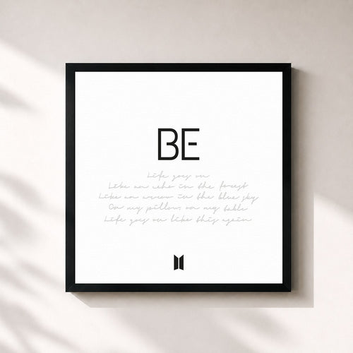 BTS · BE — Affiche encadrée