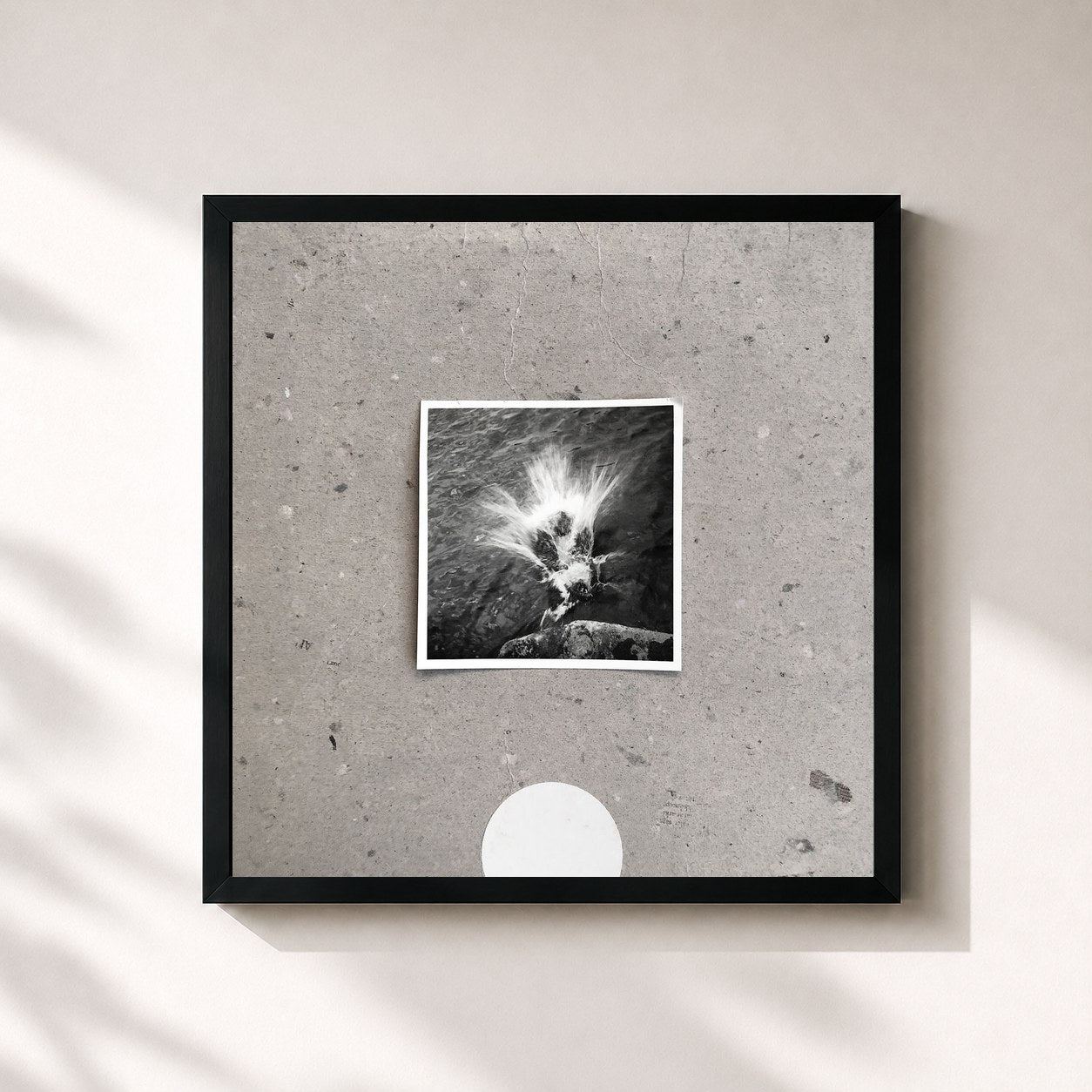#noir Tableau carré de l'album Empty de Nils Frahm, cadre noir 32x32 cm