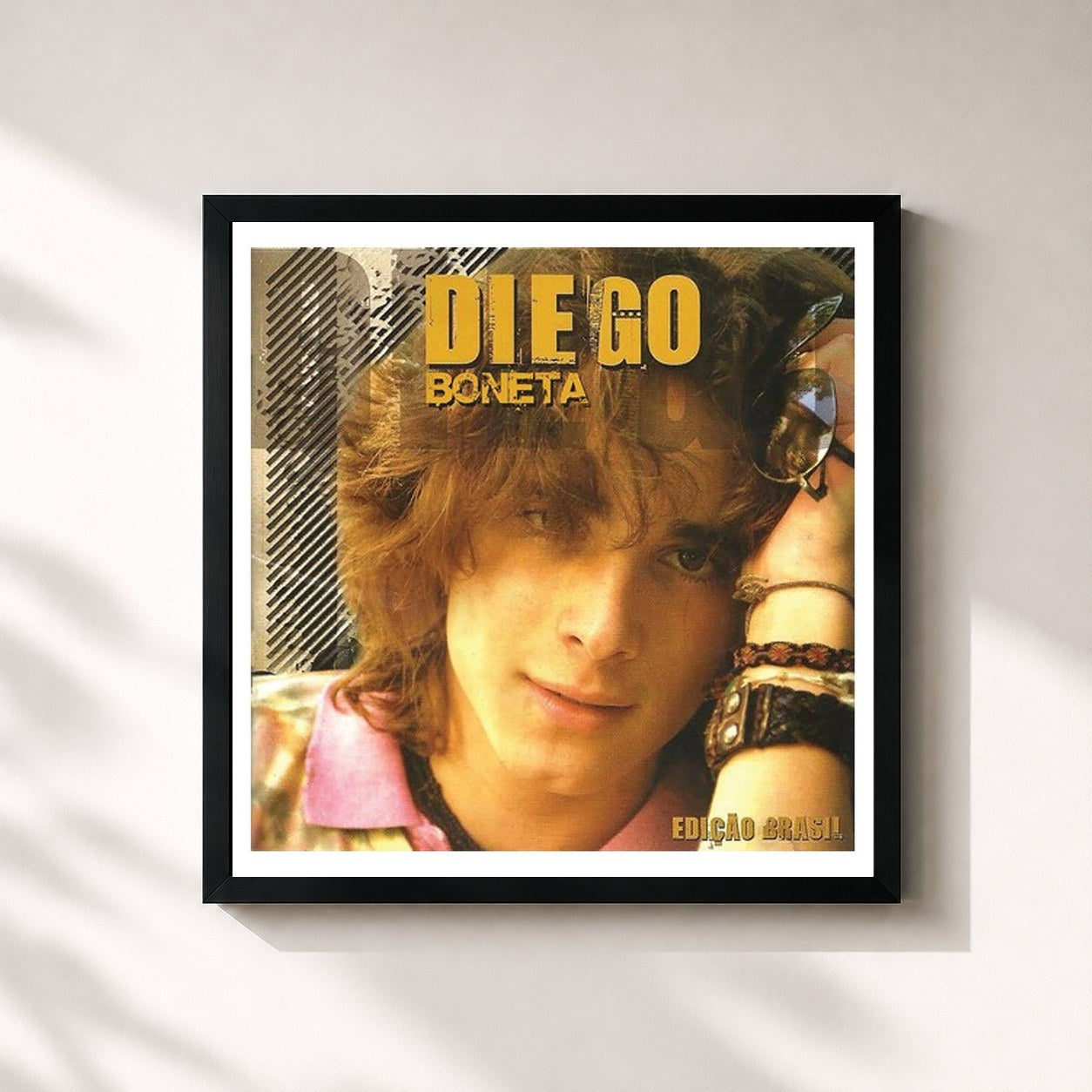 #noir Tableau carré de l'album Diego (Edição Brasil) de Diego Boneta, cadre noir 32x32 cm