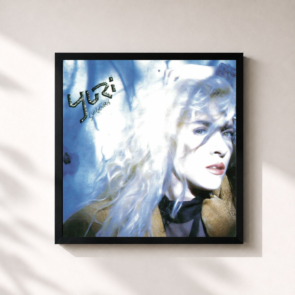 #noir Tableau carré de l'album Suigeneris de Yuri, cadre noir 32x32 cm