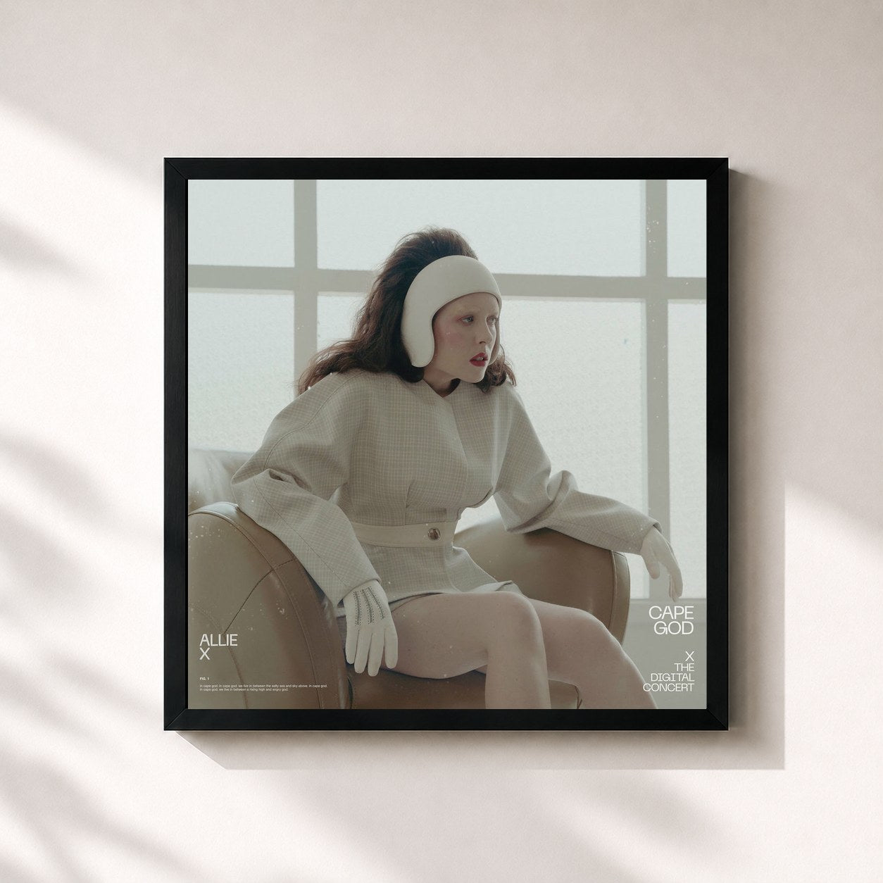 #noir Tableau carré de l'album Cape God (The Digital Concert) de Allie X, cadre noir 32x32 cm