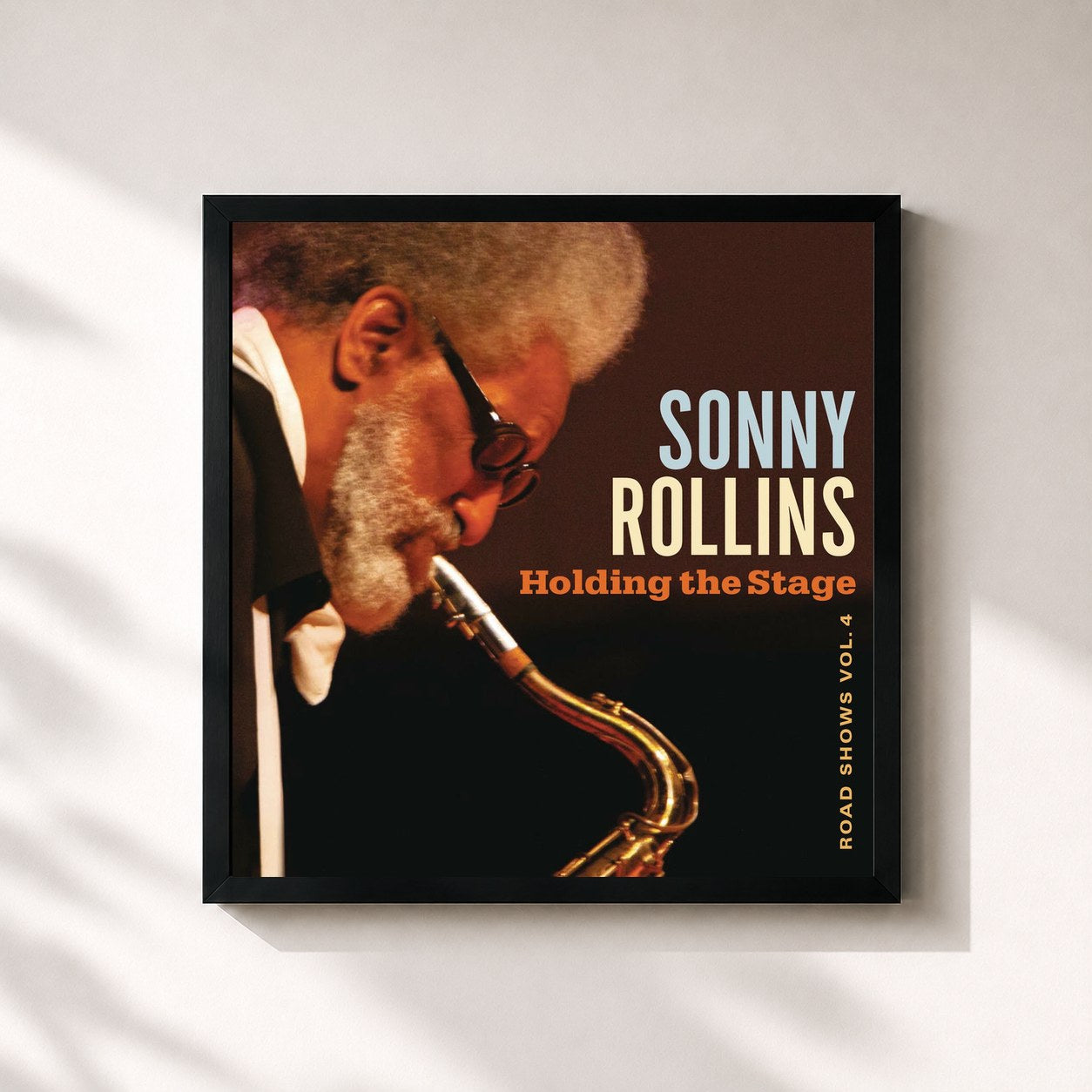 #noir Tableau carré de l'album Holding the Stage (Road Shows, Vol. 4) de Sonny Rollins, cadre noir 32x32 cm