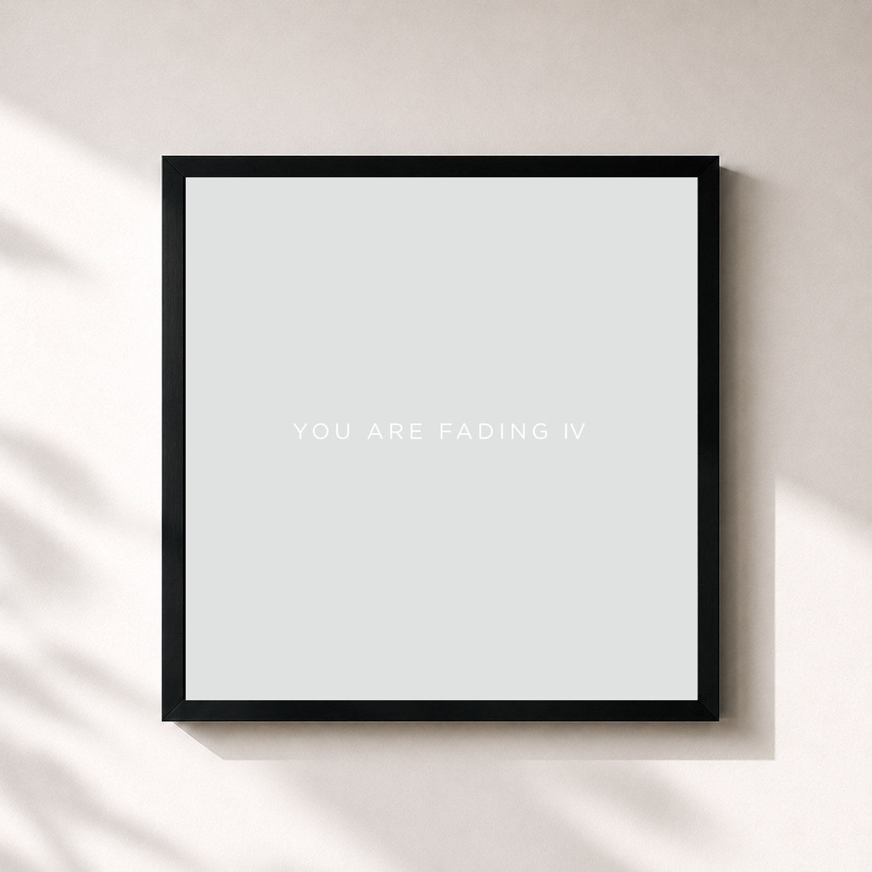 #noir Tableau carré de l'album You Are Fading, Vol. 4 (Bonus Tracks 2005 - 2010) de Editors, cadre noir 32x32 cm