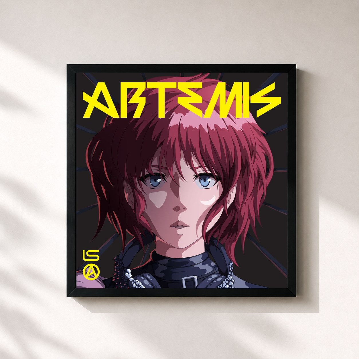#noir Tableau carré de l'album Artemis de Lindsey Stirling, cadre noir 32x32 cm