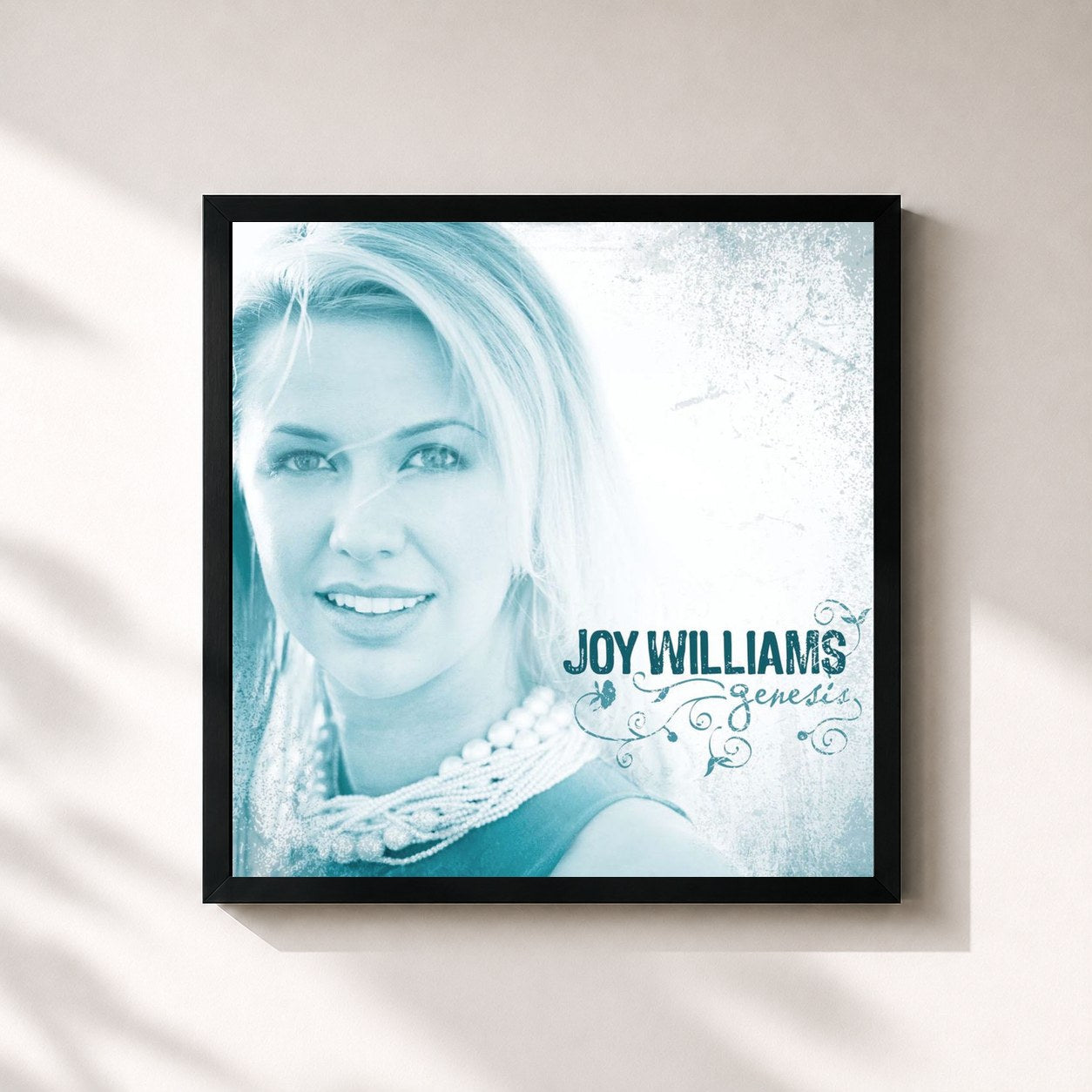 #noir Tableau carré de l'album Genesis de Joy Williams, cadre noir 32x32 cm