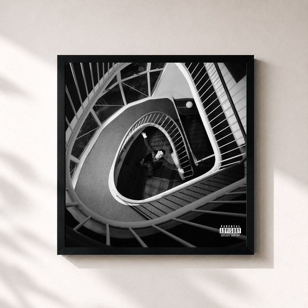 #noir Tableau carré de l'album Bem-Vindo Ao Meu Mundo de MC PH, cadre noir 32x32 cm