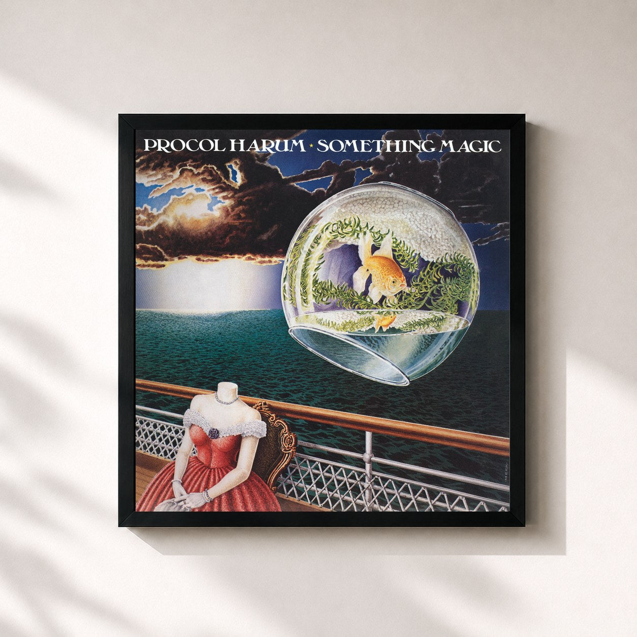 #noir Tableau carré de l'album Something Magic (Expanded & Remastered Edition) de Procol Harum, cadre noir 32x32 cm