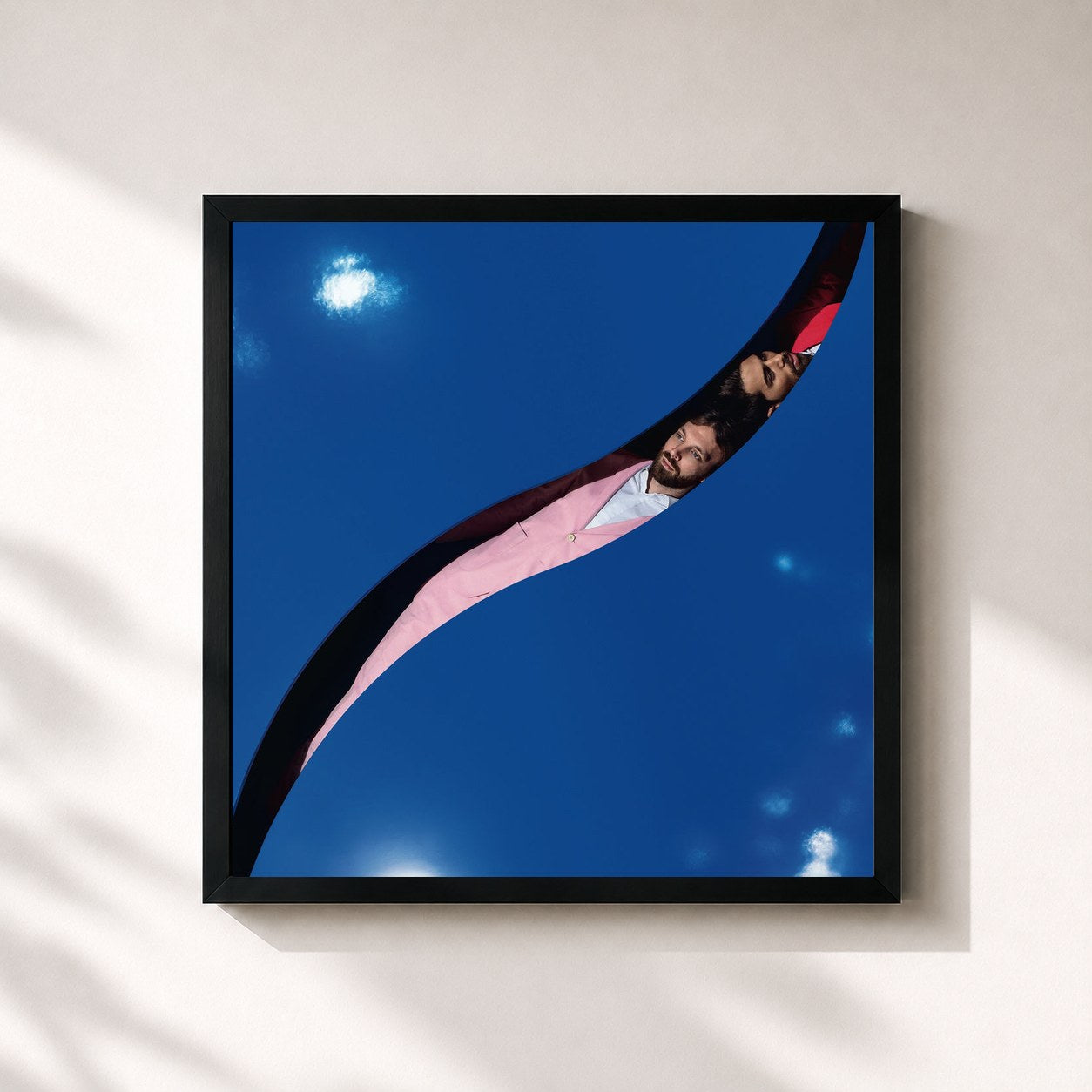 #noir Tableau carré de l'album Still Waters de Breakbot, cadre noir 32x32 cm
