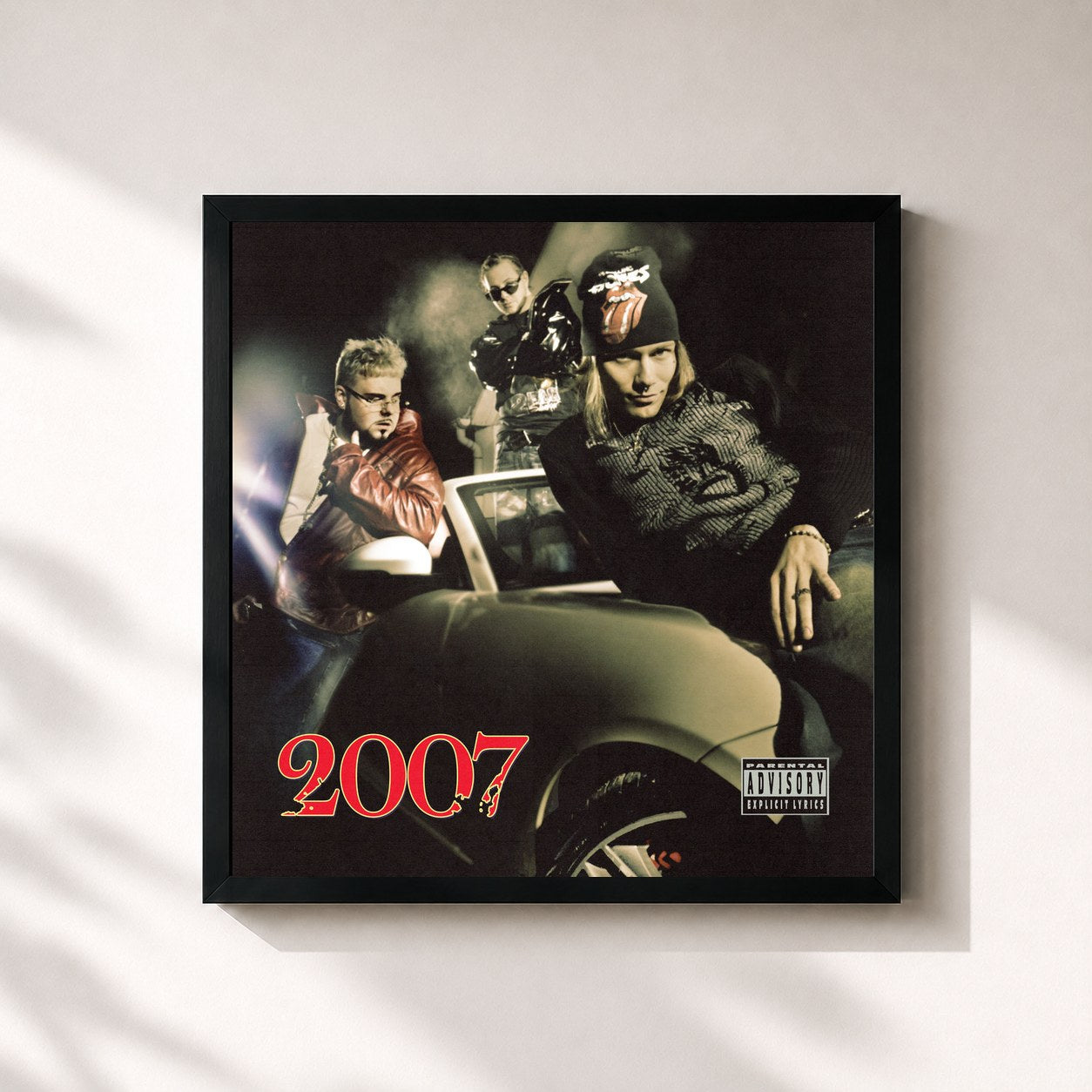 #noir Tableau carré de l'album 2007, Ч.1 de Uniqe, cadre noir 32x32 cm