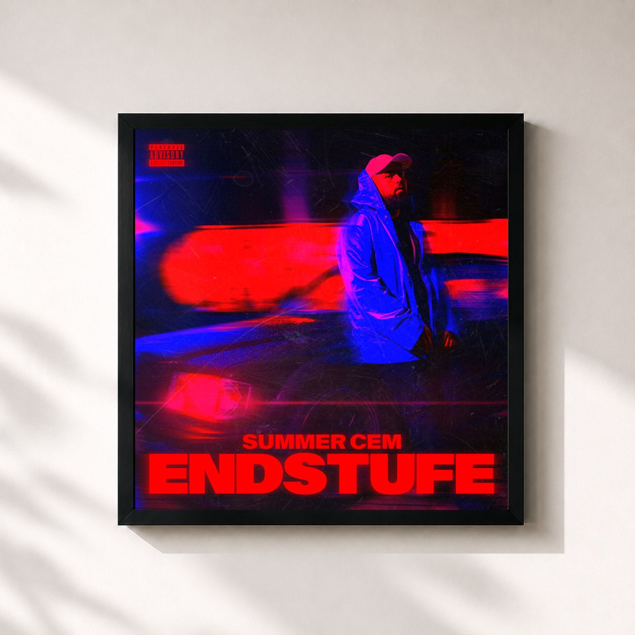 #noir Tableau carré de l'album Endstufe (Deluxe Edition) de Summer Cem, cadre noir 32x32 cm