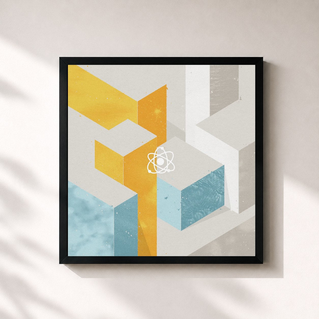 #noir Tableau carré de l'album Molecule 1 de Sleeping At Last, cadre noir 32x32 cm