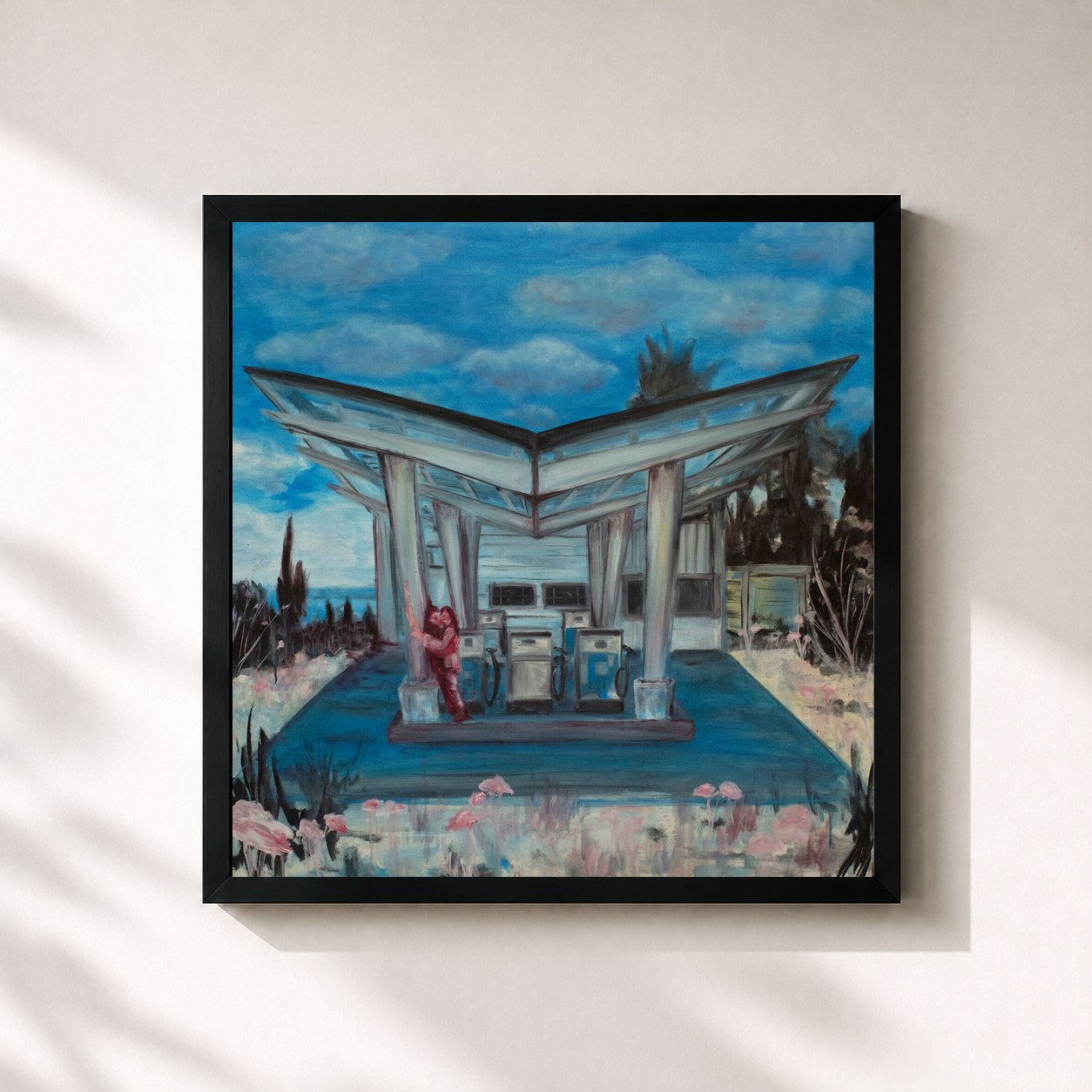 #noir Tableau carré de l'album Pausa de Leonel Garcia, cadre noir 32x32 cm