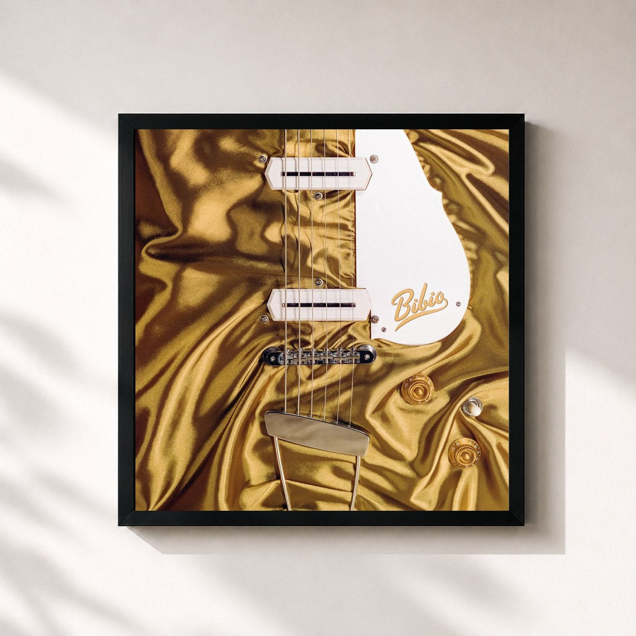 #noir Tableau carré de l'album BIB10 de Bibio, cadre noir 32x32 cm