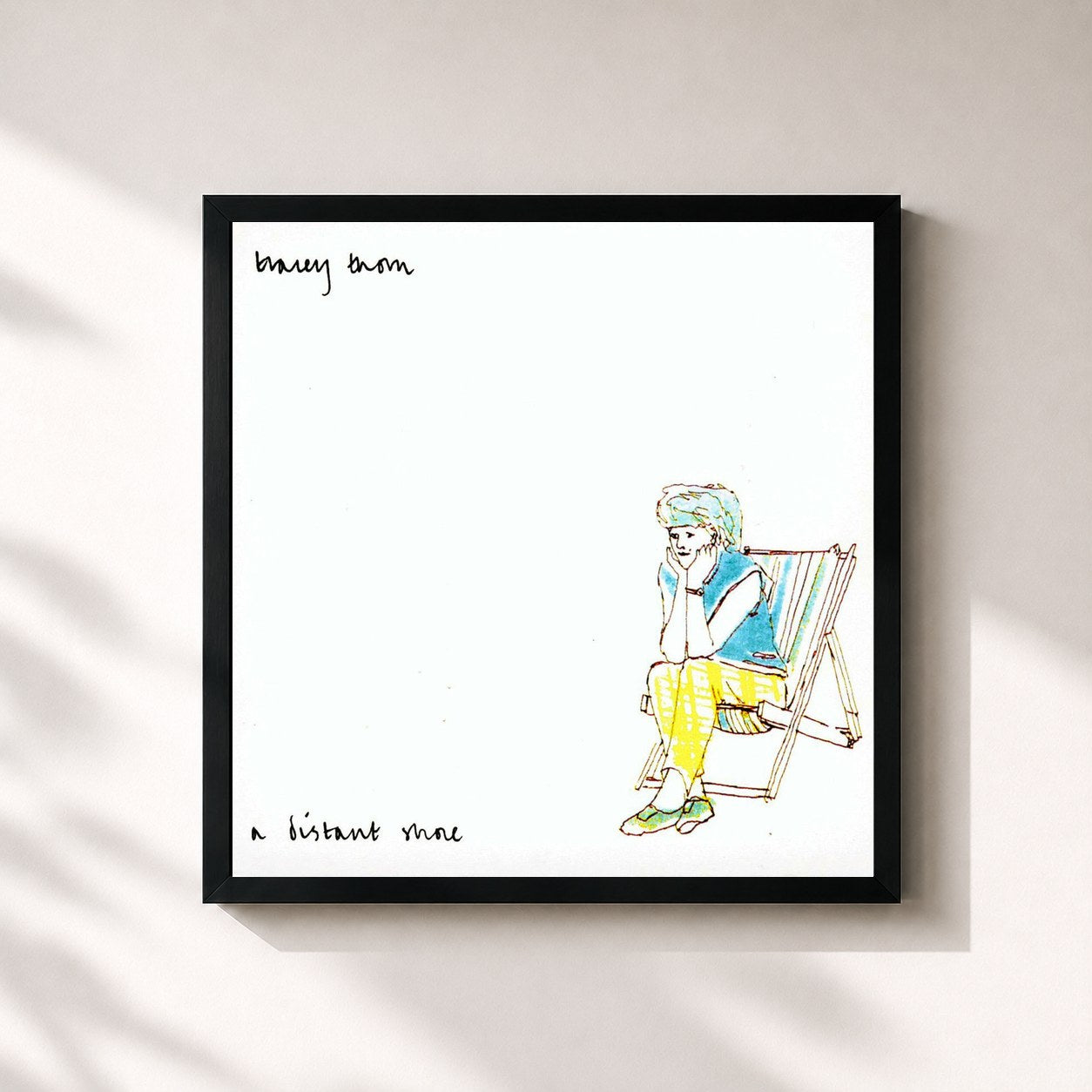 #noir Tableau carré de l'album A Distant Shore de Tracey Thorn, cadre noir 32x32 cm