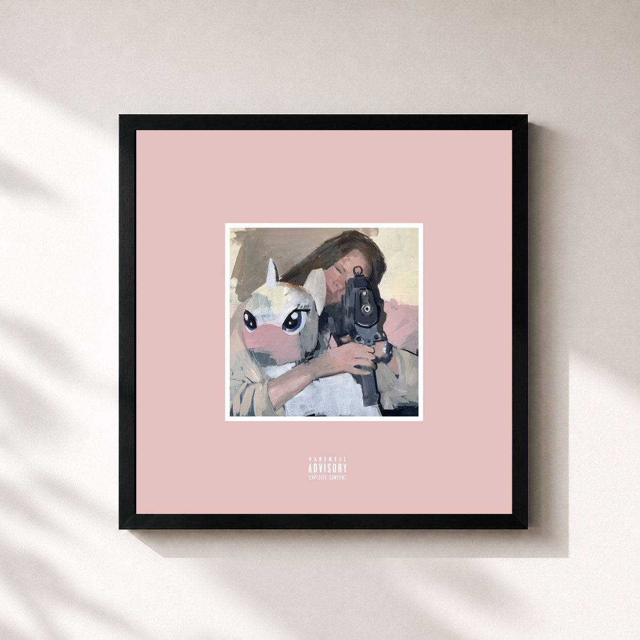#noir Tableau carré de l'album My Beautiful Bloody Break Up de Mondo Marcio, cadre noir 32x32 cm