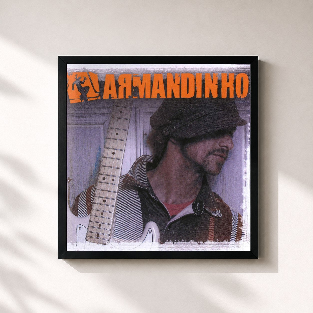 #noir Tableau carré de l'album Volume 5 de Armandinho, cadre noir 32x32 cm
