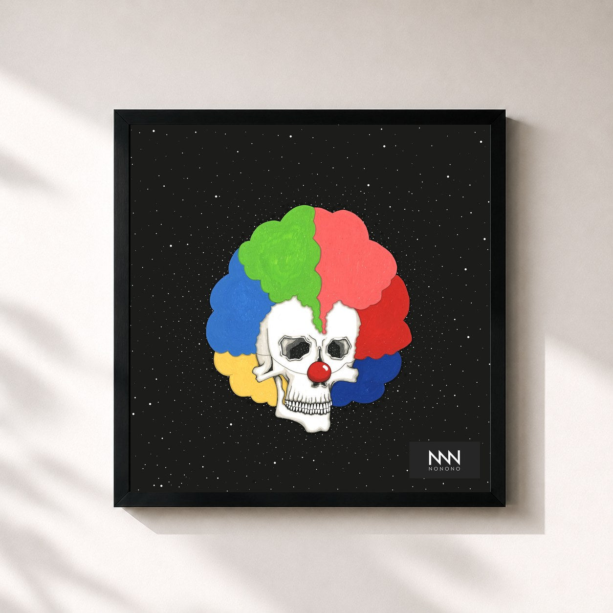 #noir Tableau carré de l'album Just Playing Dead Serious de NONONO, cadre noir 32x32 cm